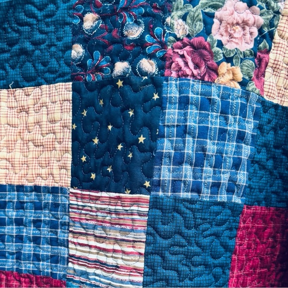 DONNA SHARP Jacket Coat Blazer Quilted Pockets Boho Cottage Core Women’s Medium - Picture 5 of 7